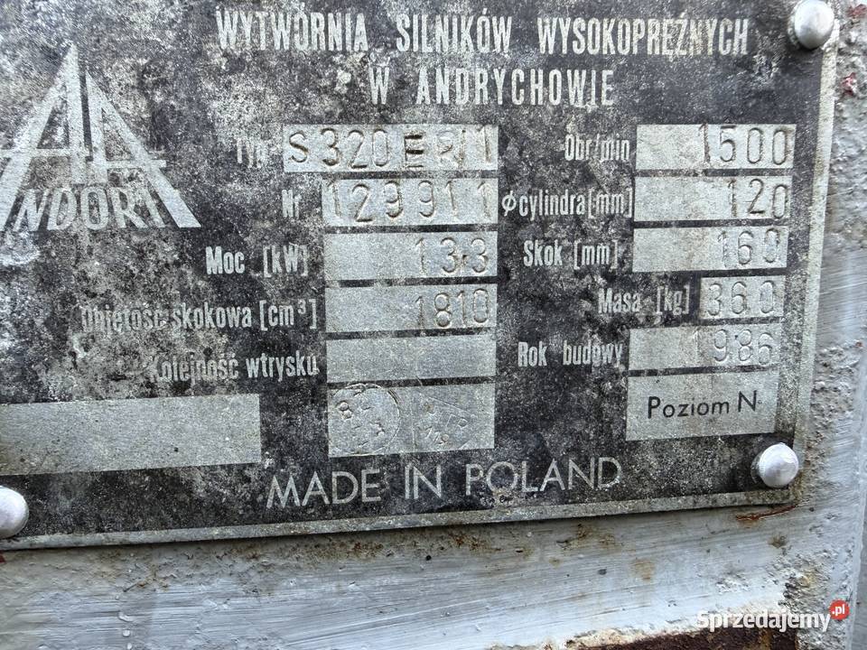 Silnik Andoria s18 s320 praktycznie nowy