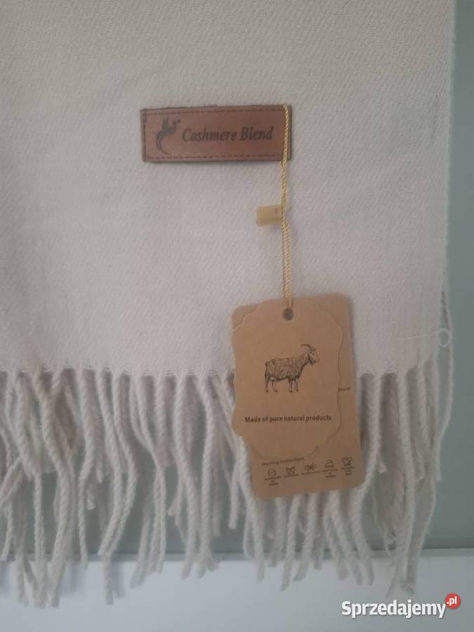 Piękny szal firmy Cashmere z kaszmiru i wełny Dla kobiet mazowieckie Warszawa
