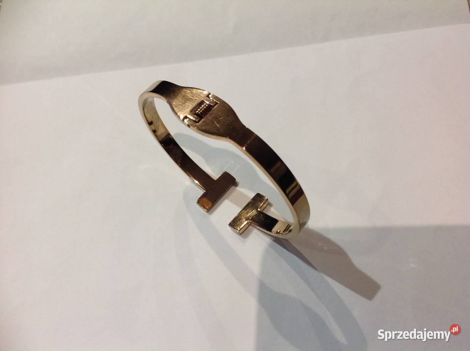Bransoletka Damska Sztywna Sygnowana Stal Bransoletki Nowa Sól