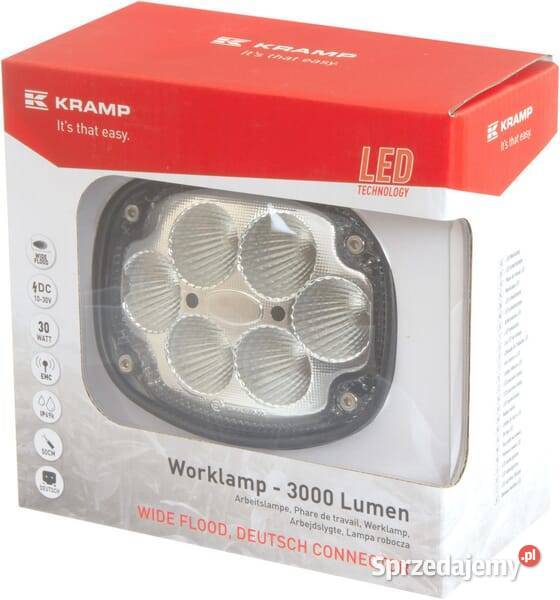 Lampa robocza LED owalna 30W 3000lm z wtyczką Kamionna sprzedam