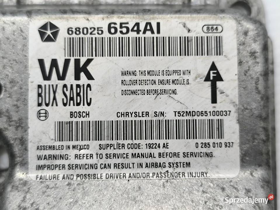 SENSOR PODUSZEK AIR BAG JEEP CHEROKEE WK2