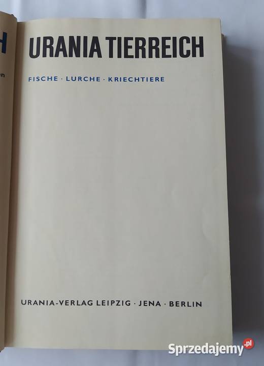 URANIA TIERREICH Fische Lurche Kriechtiere Hajnówka sprzedam