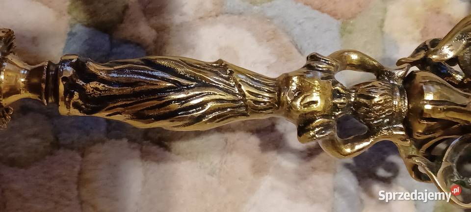 ŚWIECZNIK 2 KILOGRAMOWY BAROKOWY MOESIĘZNY Z