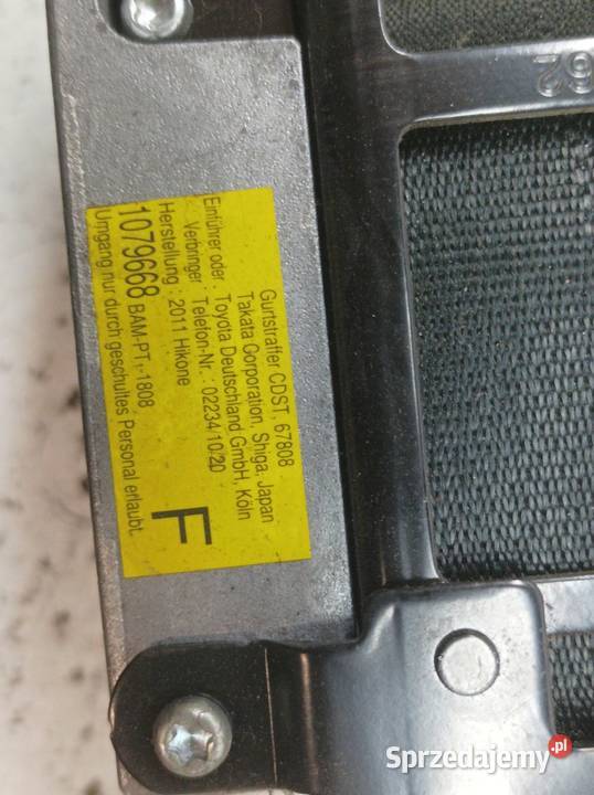 PAS BEZPIECZEŃSTWA PRAWY PRZÓD PASAŻERA Toyota