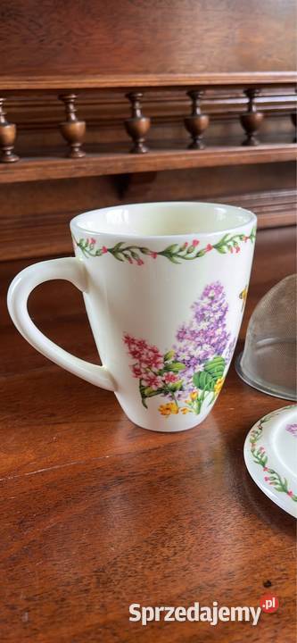 Kubek Duo I motylami Z sitkiem i z pokrywką Bzy pomorskie Gdańsk