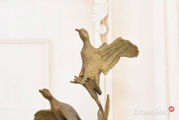 Porcelanowa Malowana Złocona Patera Łabędź i Kraków