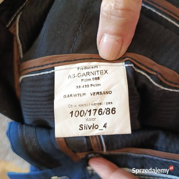 garnitur męski slim fit granatowy Chełm Śląski