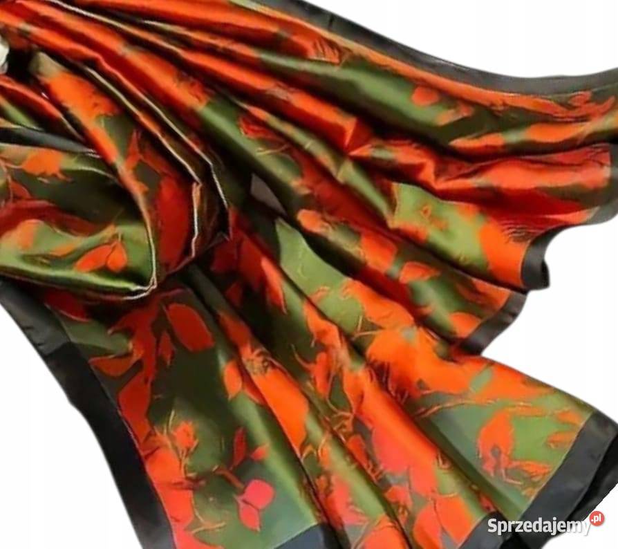 Luksusowa chusta szal apaszka 80x180 jedwab Pątnów sprzedam