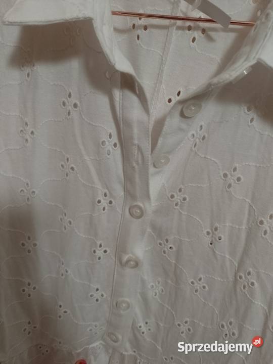 38M ASOS Design Długa biała ażurowa sukienka z Rozmiar 38(M)
