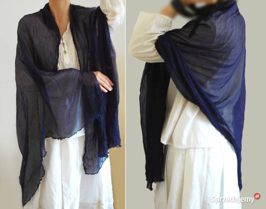 Szal jedwabny do sukni 200 x 100 jedwab Lublin