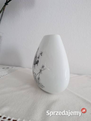 Wyjątkowy porcelanowy wazon lata 60 warmińsko-mazurskie