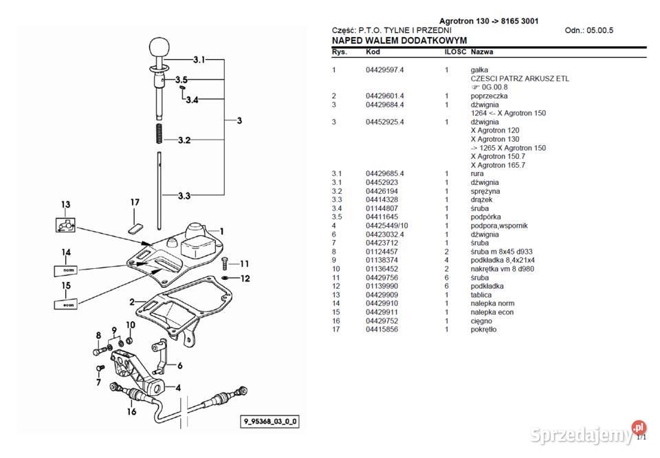 Katalog części do ciągnika DeutzFahr Agrotron Gdańsk