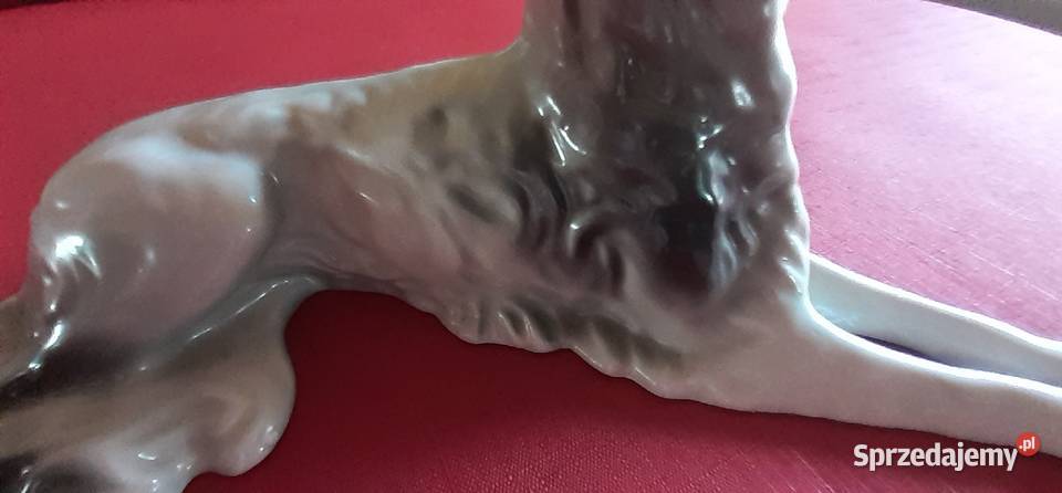 Porcelanowa figurka Charta Steatyt Katowice Figurki i rzeźby