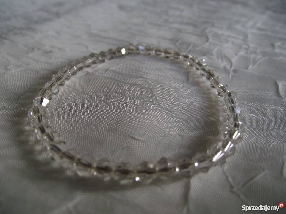 BRANSOLETKA Z FALSETOWANYCH KRYSZTAŁÓW