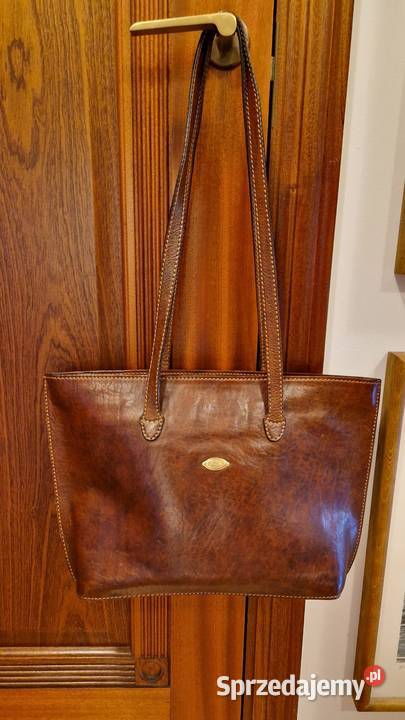 TOREBKA marki THE BRIDGE z naturalnej skóry brązowy/beżowy