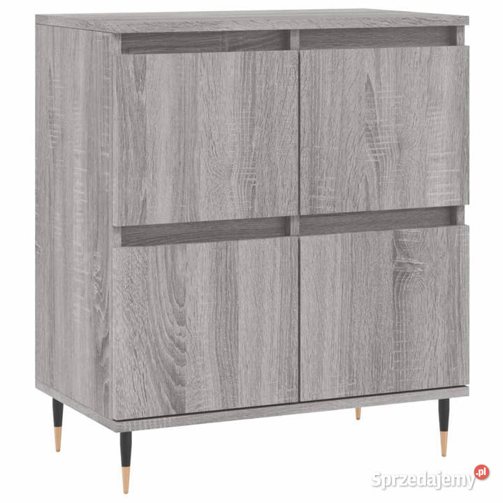 Szafki 3 szary dąb sonoma materiał