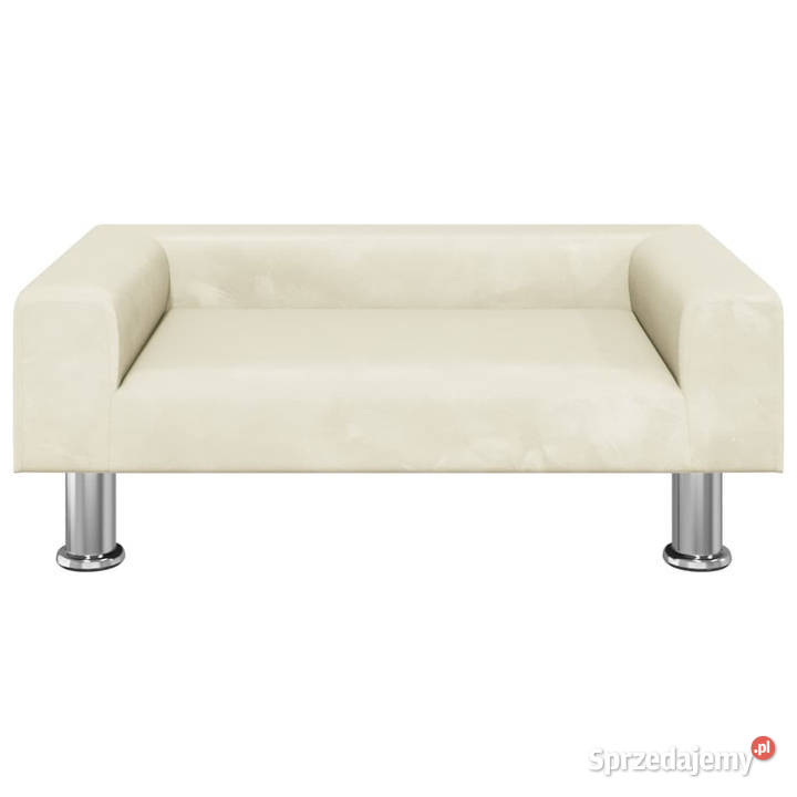 Sofa dzieci kremowa 70x45x265 aksamitna Warszawa