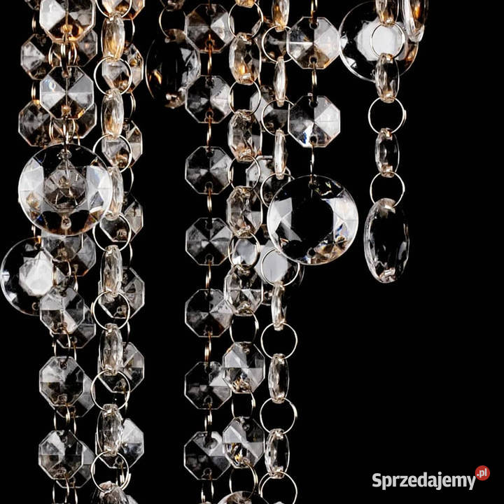 Lampa sufitowa z kryształami biała metalowa