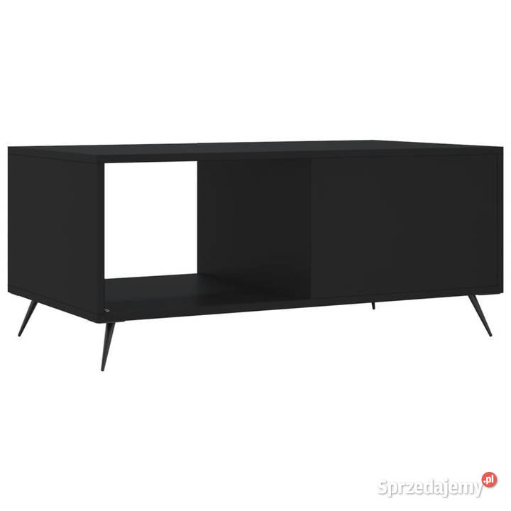 Stolik kawowy czarny 90x50x40 materiał Warszawa