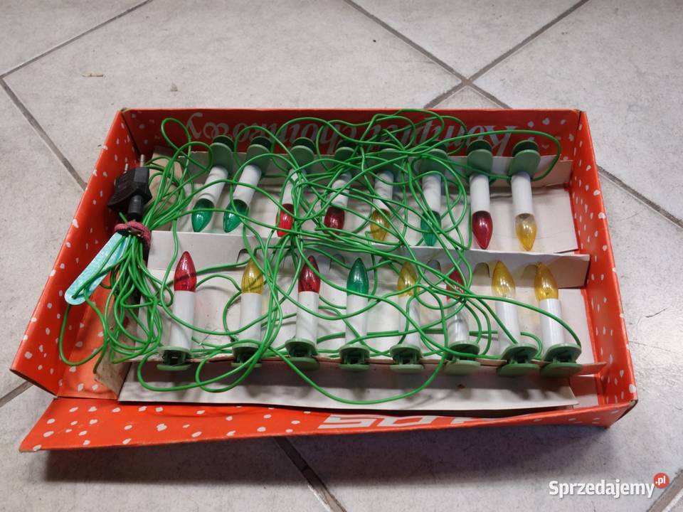 Komplet choinkowy lampki choinkowe z PRL typ P7 Tarnowskie Góry sprzedam