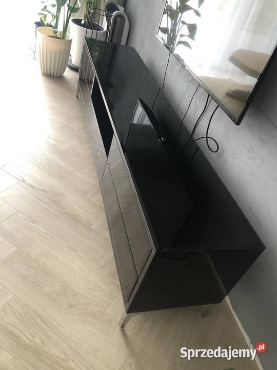 Komoda RTV czarna szklana glamour nowoczesna sprzedam