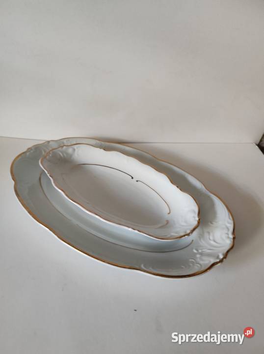 2 zabytkowy półmisek talerz owalny z porcelany Talerze i talerzyki Kielce