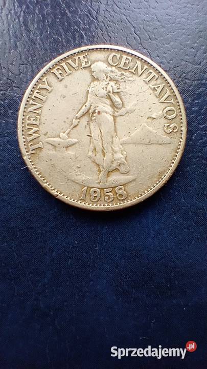 Stare monety 25 cent 1958 Filipiny Lesko