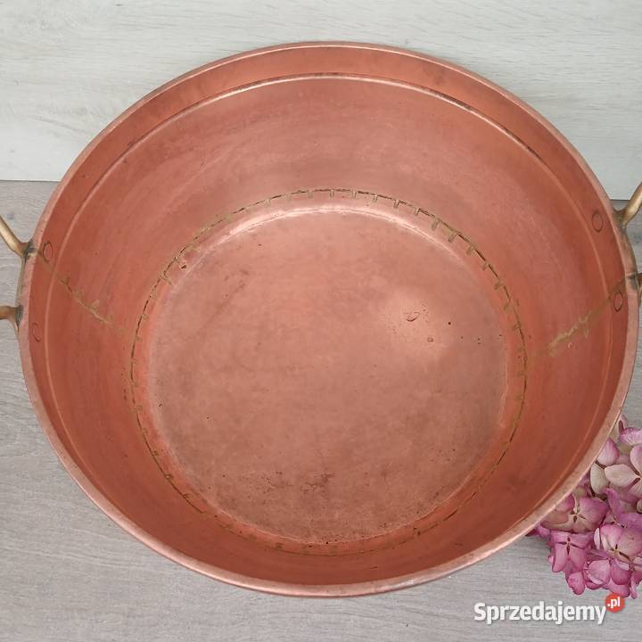 Duża miedziana misa garnek do powideł i Garnki i szybkowary Warszawa