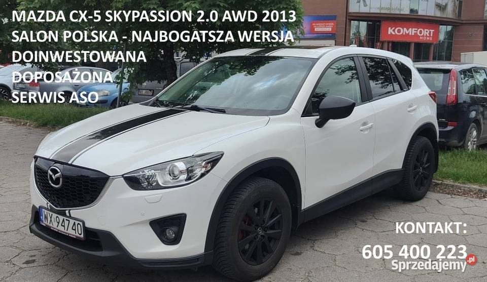 MAZDA CX5 2013 20 SALON SKYPASSION AWD podgrzewane fotele Nowa Wieś Ełcka