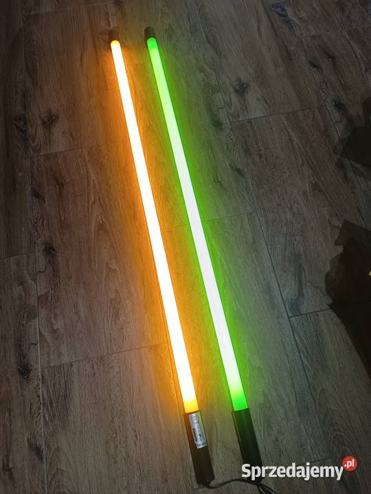 Lampy dwie ozdobne pomarańczowa i zielona Topola Wielka