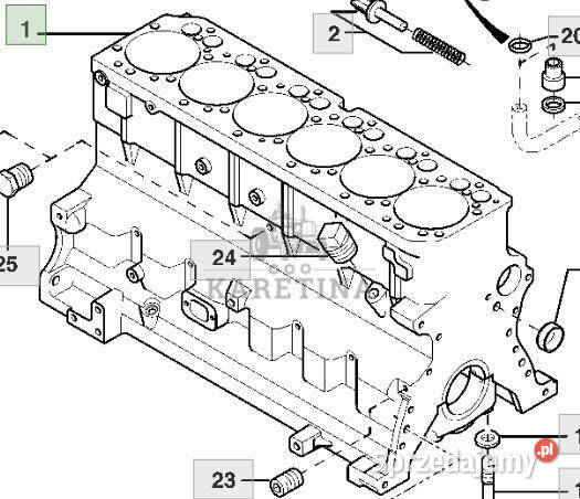 John Deere 6068HLA73 6920 6920S Blok Silnika wielkopolskie
