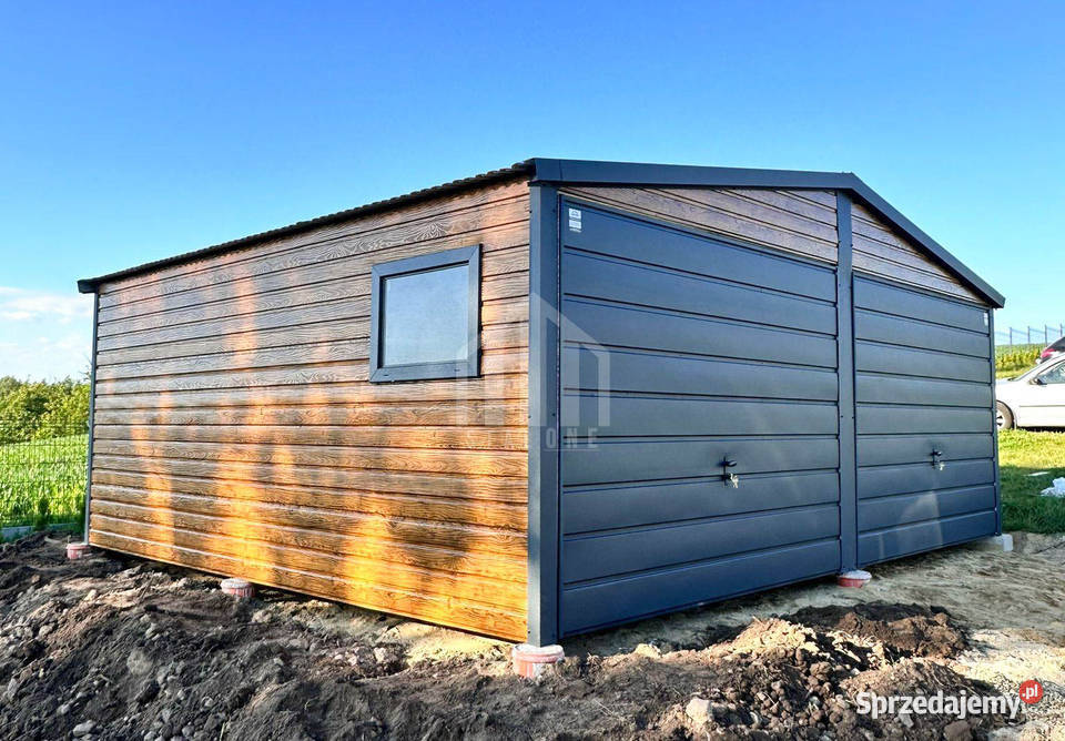 Garaż blaszany 6x5m 2x brama uchylna okno Siedlce sprzedam