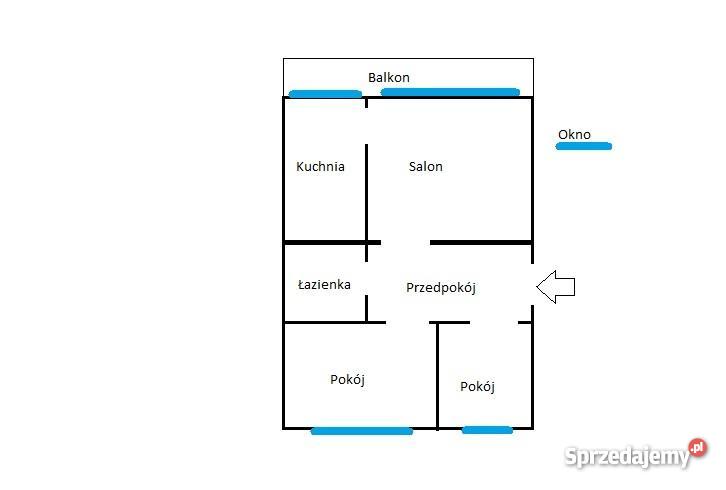 45m2 3 pokoje 6zł/m2 Warszawa sprzedam