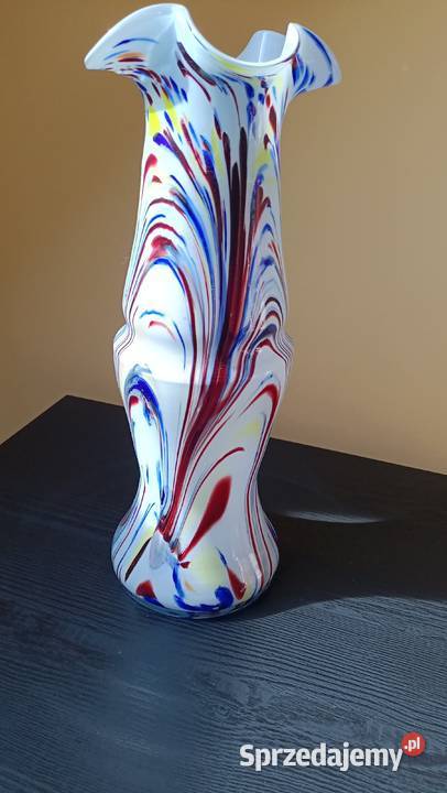 Wazon szkło artystyczne lata 60 70 te XX w Zamość
