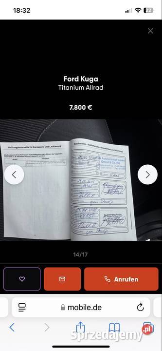 Ford kuga 4x4 2014 140 Navi Pół Skóra Alu manualna Ford Jelenia Góra