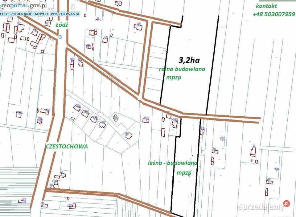 działki budowlane rekreacyjne usługowe trasa Zelów