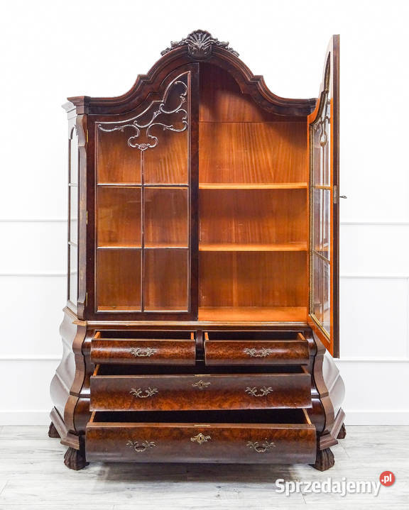 Wysoka WITRYNA drewniana 214 NeoBarok Orzech 157cm wielkopolskie Kalisz