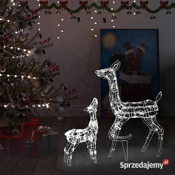 vidaXL Świąteczne renifery akrylowe 160 zimnych Warszawa