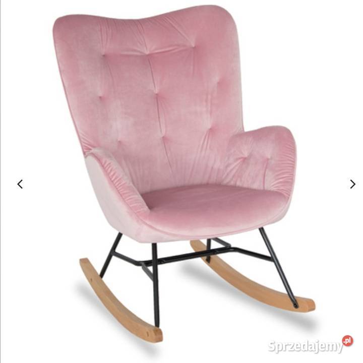 Fotel bujany różowy welurowy Darmowa dostawa