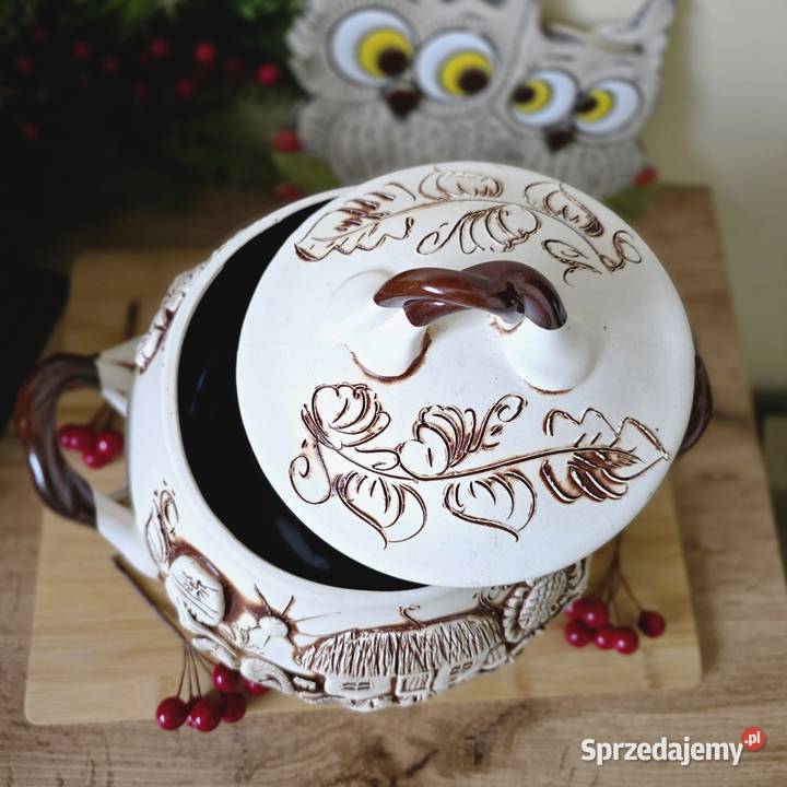 Wyjątkowy ceramiczny garnek do zapiekania 3L Bydgoszcz sprzedam