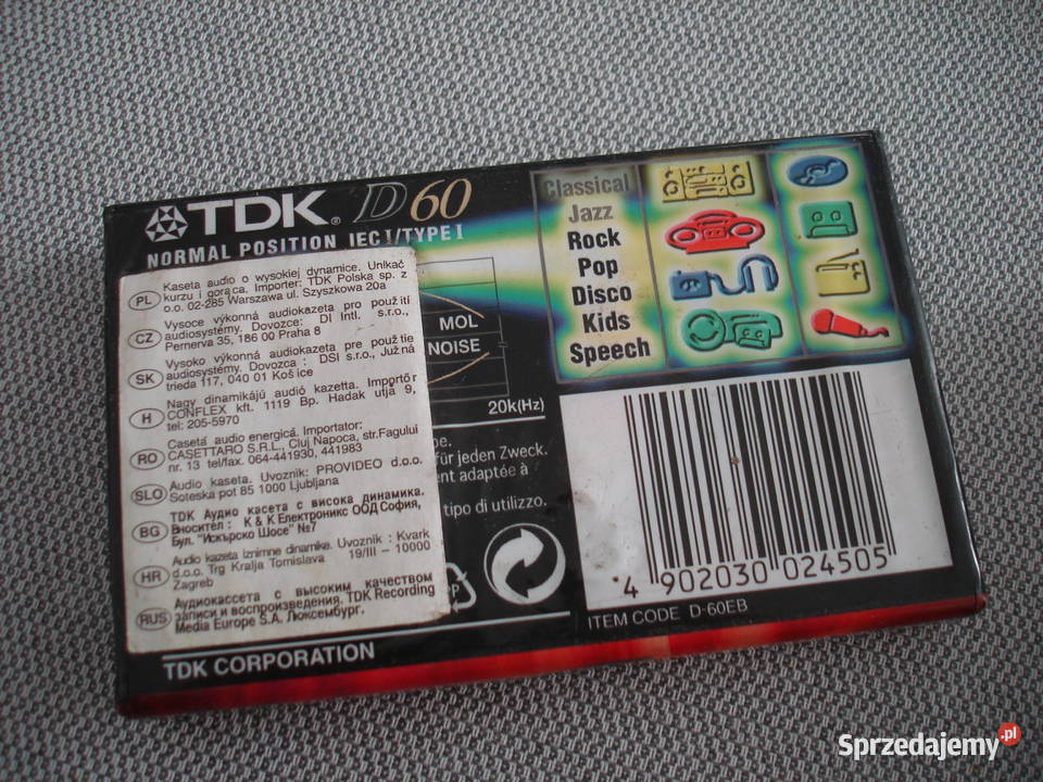 TDk kaseta do magnetofonu D60 nowa i zapakowana Poznań