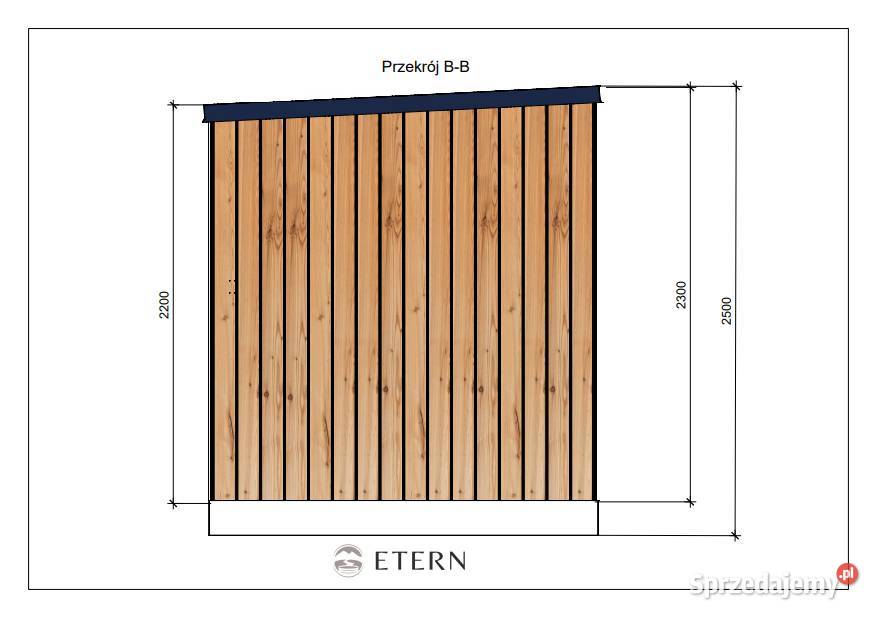 Nowoczesna sauna ogrodowa 220x220 projekt