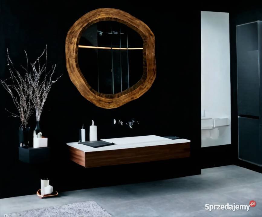 Dekoracyjne drewniane lustra do łazienki Rzeszów sprzedam