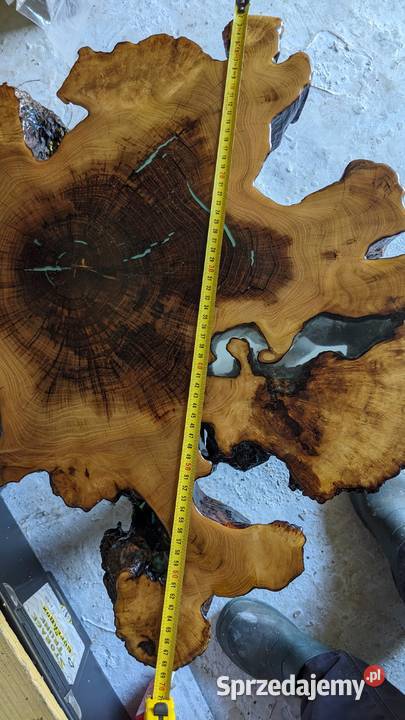 Stolik Kawowy Loft Akacja i Żywica Epoksydowa 60