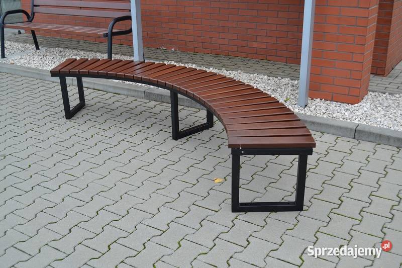 Ławka stalowa miejska półokrągła loft bez Radawnica