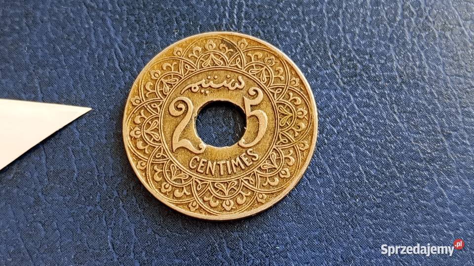 Stare monety 25 centimes 1921 Maroko Lesko