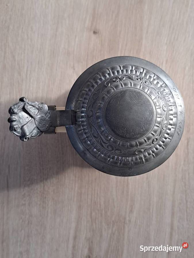 Stary Ceramiczny Kufel do Piwa pół litrowy z Radom