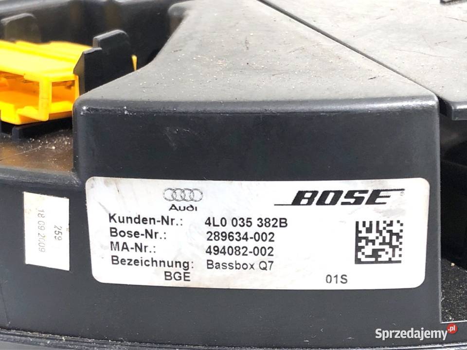 SUBWOOFER AUDI Q7 4L 4L0035382B SUV 0616 GŁOŚNIK sprzedam