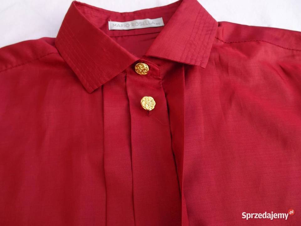 Mario Rosella koralowa koszula elegancka 40 42