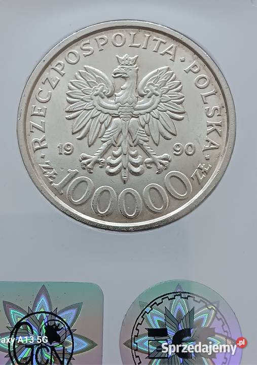 100 000 Solidarność 1990 r Typ B 3 Slab GCN MS Kolekcje Konin